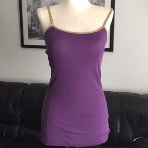 Purple Spaguetti Straps w/gold ribbon pre owned. 1